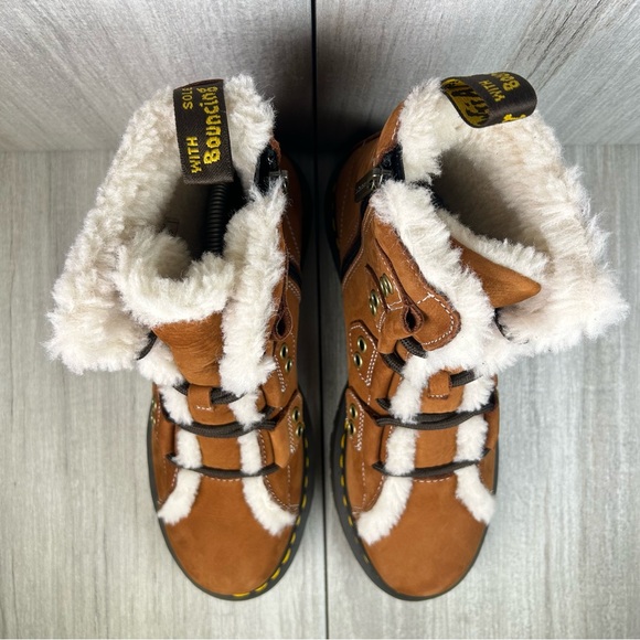 NEW Dr. Martens Docs 31877 Fur Lined Brown Buttersoft Winter Boot Womens Size 10 - Picture 6 of 10